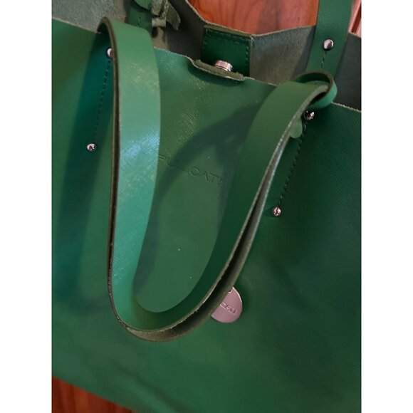 Pulicati Leather Tote green bag - Picture 4 of 15